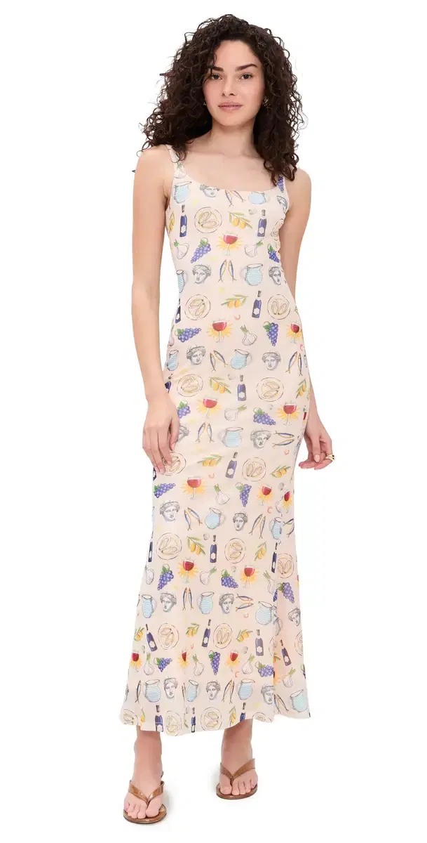 Eurosummer Print esh Maxi Dress ulti