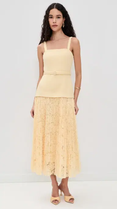 ASTR The Label ixed edia Tweed Maxi Dress Yellow | Thumbnail 2 ASTR The Label ixed edia Tweed Maxi Dress Yellow | Thumbnail 2
