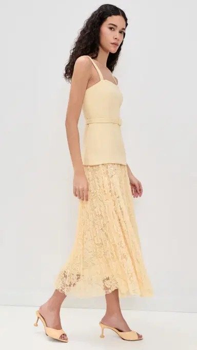 ASTR The Label ixed edia Tweed Maxi Dress Yellow | Thumbnail 4 ASTR The Label ixed edia Tweed Maxi Dress Yellow | Thumbnail 4
