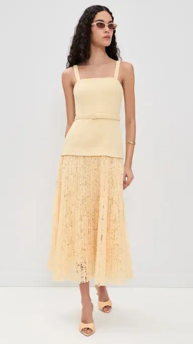 ASTR The Label ixed edia Tweed Maxi Dress Yellow | Thumbnail 5 ASTR The Label ixed edia Tweed Maxi Dress Yellow | Thumbnail 5