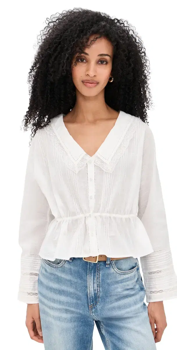 THE GREAT. The Harper Top True White