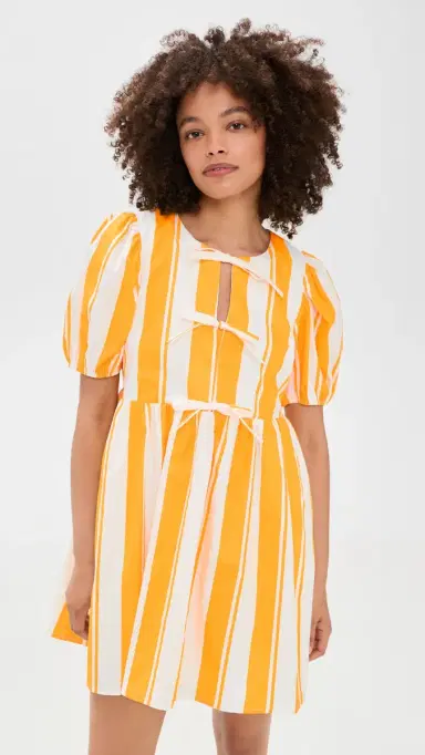 English Factory Bold Stripe Mini Dress Yellow/White | Thumbnail 2