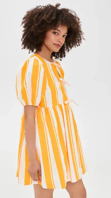 English Factory Bold Stripe Mini Dress Yellow/White | Thumbnail 4