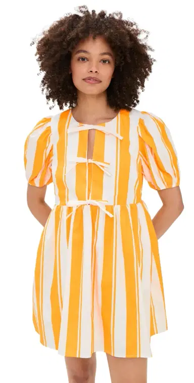 English Factory Bold Stripe Mini Dress Yellow/White | Thumbnail 1