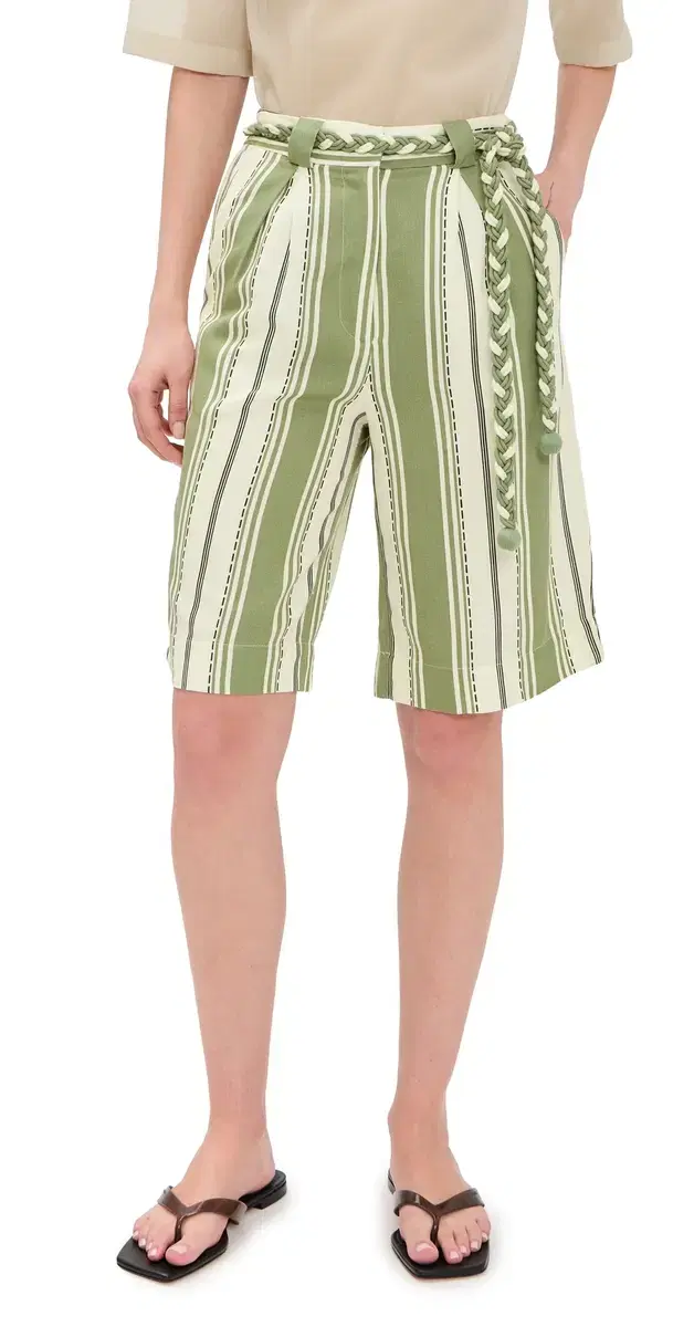 Dress To Relaxing Stripe Bermuda Shorts Relaxing Stripe