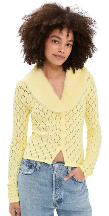 House of Sunny Vanilla Peggy Cardigan Butter 6 | Thumbnail 1