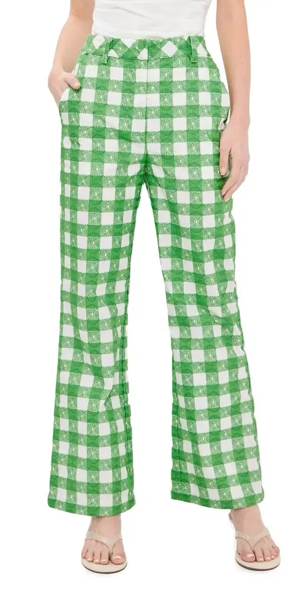 Rosie Assoulin Easy Does It Pants Grass Green