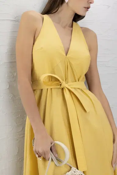 Brunello Cucinelli Belted Maxi Dress | Thumbnail 3