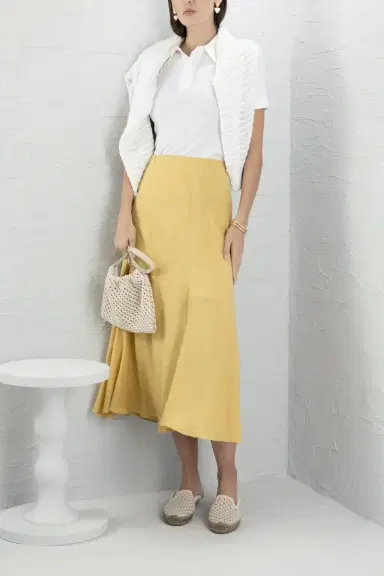 Brunello Cucinelli Fit And Flare Midi Skirt - Sun | Thumbnail 2