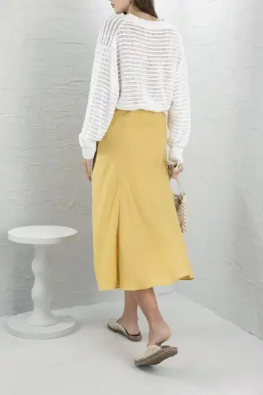 Brunello Cucinelli Fit And Flare Midi Skirt - Sun | Thumbnail 4