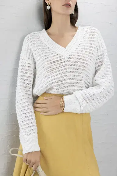 Brunello Cucinelli Open Work Embroidered Sweater | Thumbnail 2