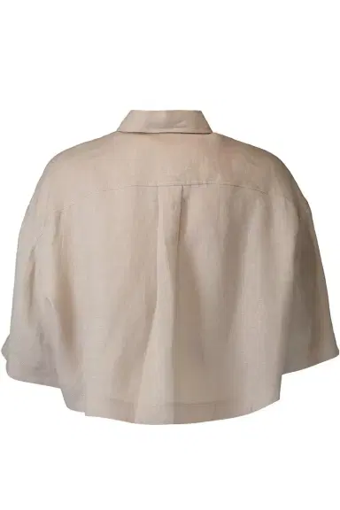 Brunello Cucinelli Short Sleeve Cropped Relax Shirt | Thumbnail 5