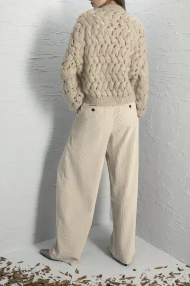 Brunello Cucinelli Soft Barrel Pant | Thumbnail 4