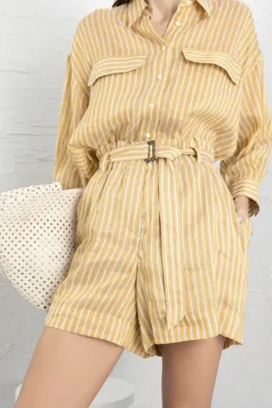 Brunello Cucinelli Stripe Bermuda Short | Thumbnail 3