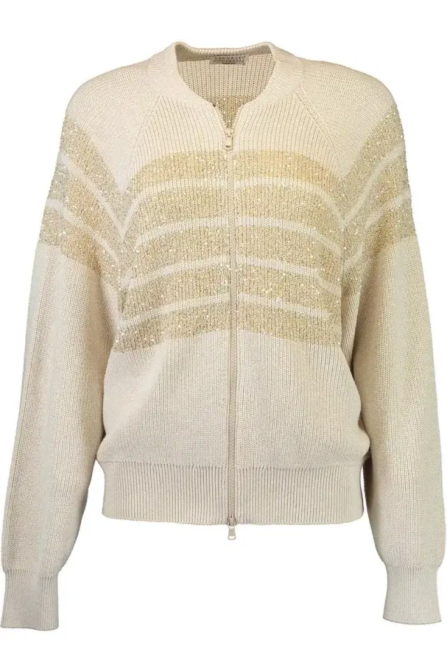 Brunello Cucinelli Stripe Bomber Jacket