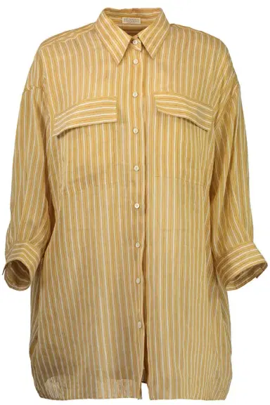 Brunello Cucinelli Stripe Relaxed Summer Shirt | Thumbnail 1