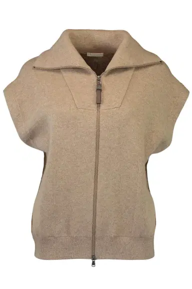 Brunello Cucinelli Zip Front Cardigan Vest | Thumbnail 1