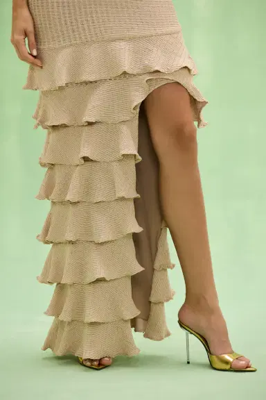 PatBo STELLA MESH MAXI DRESS | Thumbnail 3