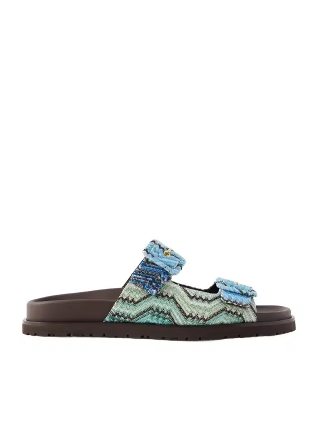 Missoni Clea Striped Woven Sandals