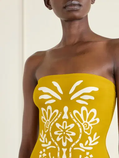 Eres Maharani Strapless Printed Swimsuit | Thumbnail 4 Eres Maharani Strapless Printed Swimsuit | Thumbnail 4
