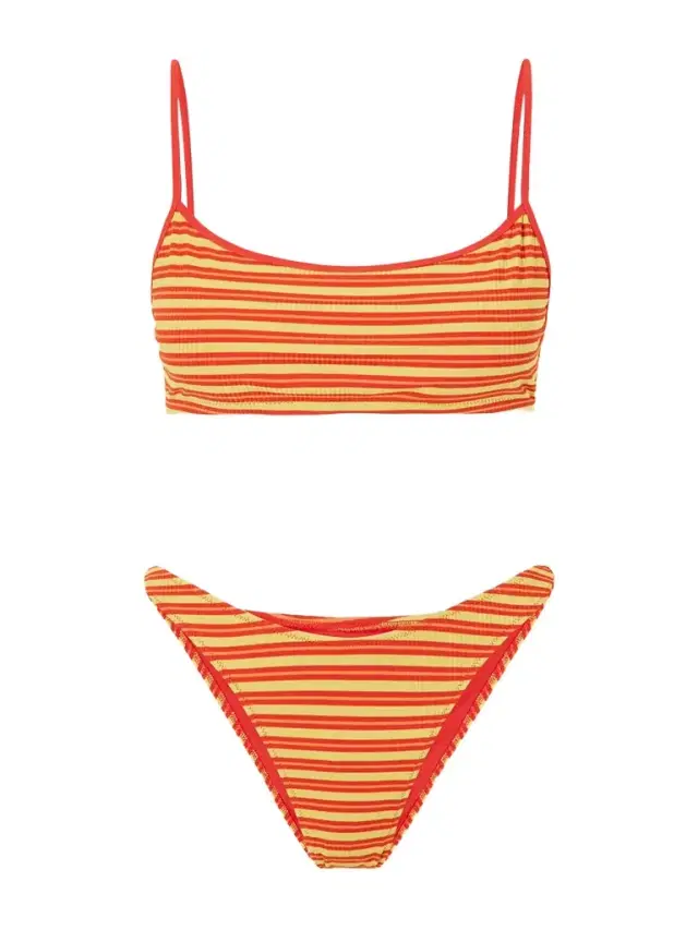Striped Ribbed Bikini