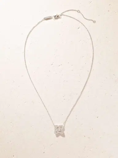 De Beers London Lotus By De Beers 18-karat White Gold Diamond Necklace | Thumbnail 4