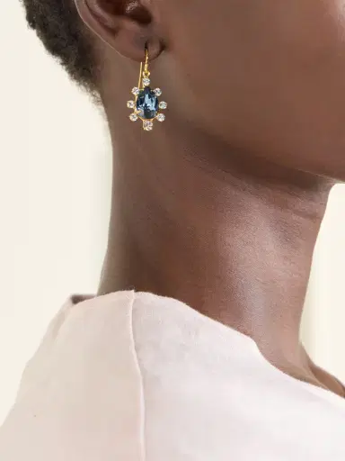Jennifer Behr Adalee Gold-plated Sapphire Earrings | Thumbnail 2 Jennifer Behr Adalee Gold-plated Sapphire Earrings | Thumbnail 2
