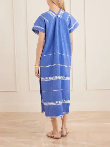 Lemlem Gasira Embroidered Cotton Midi Dress | Thumbnail 3 Lemlem Gasira Embroidered Cotton Midi Dress | Thumbnail 3