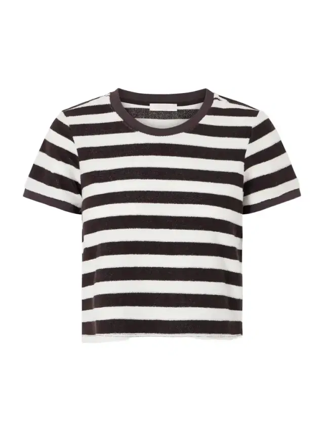 Capri Striped Cotton-blend Terry T-shirt