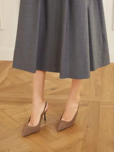 Brunello Cucinelli 80 Suede Slingback Pumps | Thumbnail 2 Brunello Cucinelli 80 Suede Slingback Pumps | Thumbnail 2