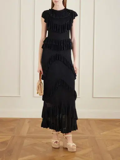 Aquazzura Bossa Nova 130 Crocheted Raffia Platform Sandals | Thumbnail 4