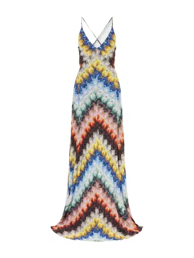 Missoni Striped Metallic Crochet-knit Maxi Dress | Thumbnail 1