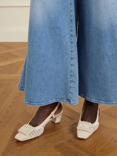 Roger Vivier Belle Vivier 45 Leather-trimmed Crochet Pumps | Thumbnail 2 Roger Vivier Belle Vivier 45 Leather-trimmed Crochet Pumps | Thumbnail 2