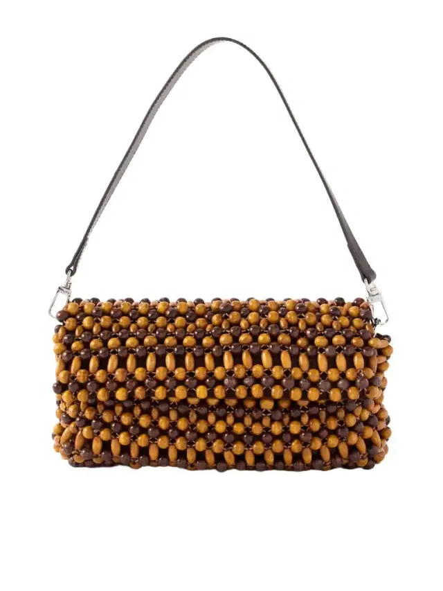 Staud Timmy Wooden-beaded Shoulder Bag