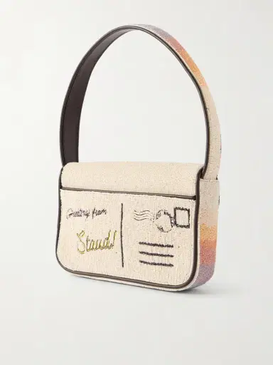 Staud Tommy Beaded Embroidered Satin Shoulder Bag | Thumbnail 4