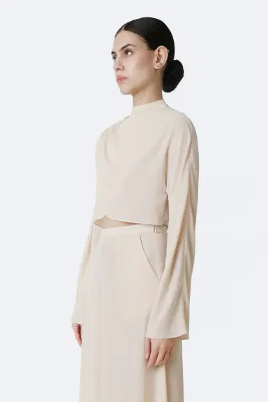 Lapointe Georgette Draped Neck Dolman Top | Thumbnail 3 Lapointe Georgette Draped Neck Dolman Top | Thumbnail 3
