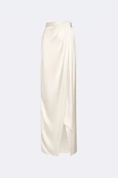 Lapointe Satin Wrap Maxi Skirt | Thumbnail 4