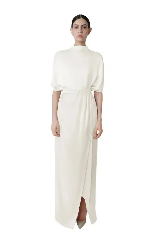 LAPOINTE Satin Wrap Maxi Skirt