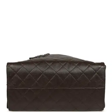 Chanel Chanel Medium 25 Hobo Bag Dark Brown Shiny Aged Calfskin Silver Hardware | Thumbnail 6