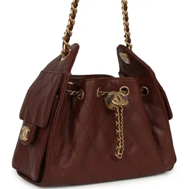 Chanel Chanel Mini 25 Hobo Bag Brown Caviar Antique Gold Hardware | Thumbnail 2 Chanel Chanel Mini 25 Hobo Bag Brown Caviar Antique Gold Hardware | Thumbnail 2