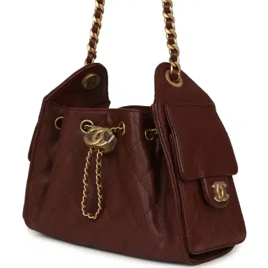 Chanel Chanel Mini 25 Hobo Bag Brown Caviar Antique Gold Hardware | Thumbnail 3 Chanel Chanel Mini 25 Hobo Bag Brown Caviar Antique Gold Hardware | Thumbnail 3