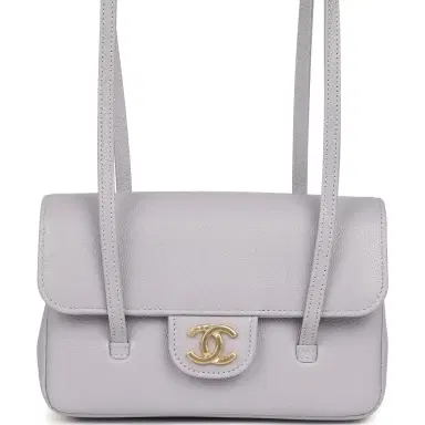 Chanel Chanel Mini Preppy Coco Clutch with Straps Light Purple Shiny Caviar Brushed Gold Hardware | Thumbnail 1 Chanel Chanel Mini Preppy Coco Clutch with Straps Light Purple Shiny Caviar Brushed Gold Hardware | Thumbnail 1