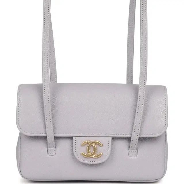 Chanel Chanel Mini Preppy Coco Clutch with Straps Light Purple Shiny Caviar Brushed Gold Hardware