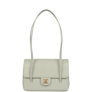 Chanel Chanel Small Preppy Coco Flap Bag Light Green Shiny Caviar Brushed Gold Hardware | Thumbnail 7 Chanel Chanel Small Preppy Coco Flap Bag Light Green Shiny Caviar Brushed Gold Hardware | Thumbnail 7