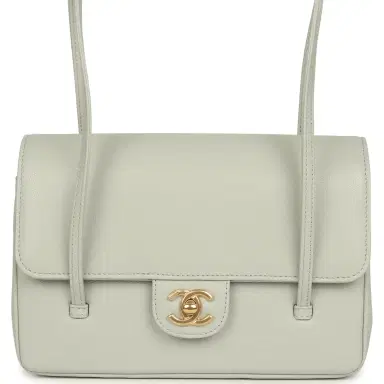 Chanel Chanel Small Preppy Coco Flap Bag Light Green Shiny Caviar Brushed Gold Hardware | Thumbnail 1 Chanel Chanel Small Preppy Coco Flap Bag Light Green Shiny Caviar Brushed Gold Hardware | Thumbnail 1