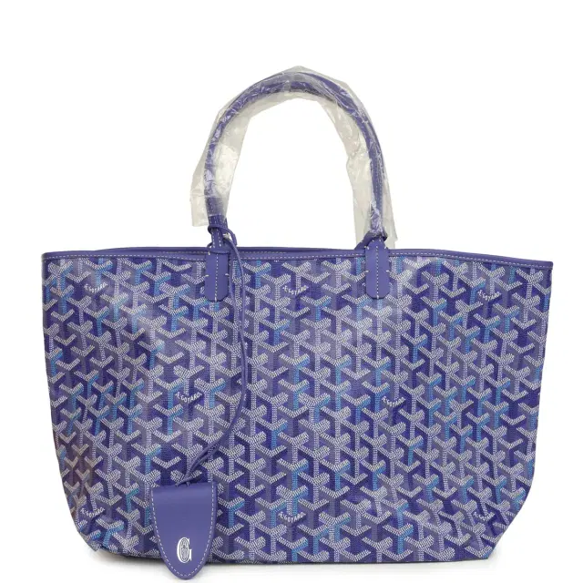 Goyard Goyardine Blueberry Purple Saint Louis PM Tote Palladium Hardware Goyard Goyardine Blueberry Purple Saint Louis PM Tote Palladium Hardware