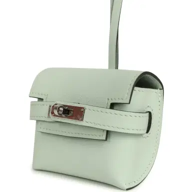 HERMÈS Hermes Kelly Festival Bag Charm Vert Peppermint Swift Palladium Hardware | Thumbnail 5 HERMÈS Hermes Kelly Festival Bag Charm Vert Peppermint Swift Palladium Hardware | Thumbnail 5