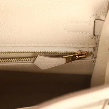 HERMÈS Hermes Kelly Retourne 25 Craie Togo Gold Hardware | Thumbnail 9