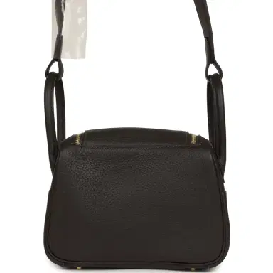 HERMÈS Hermes Mini Lindy II Bai Brun Clemence Gold Hardware | Thumbnail 4 HERMÈS Hermes Mini Lindy II Bai Brun Clemence Gold Hardware | Thumbnail 4