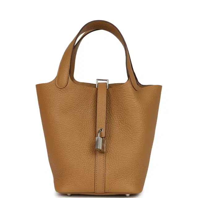 HERMÈS Hermes Picotin Lock 18 Biscuit Clemence Palladium Hardware